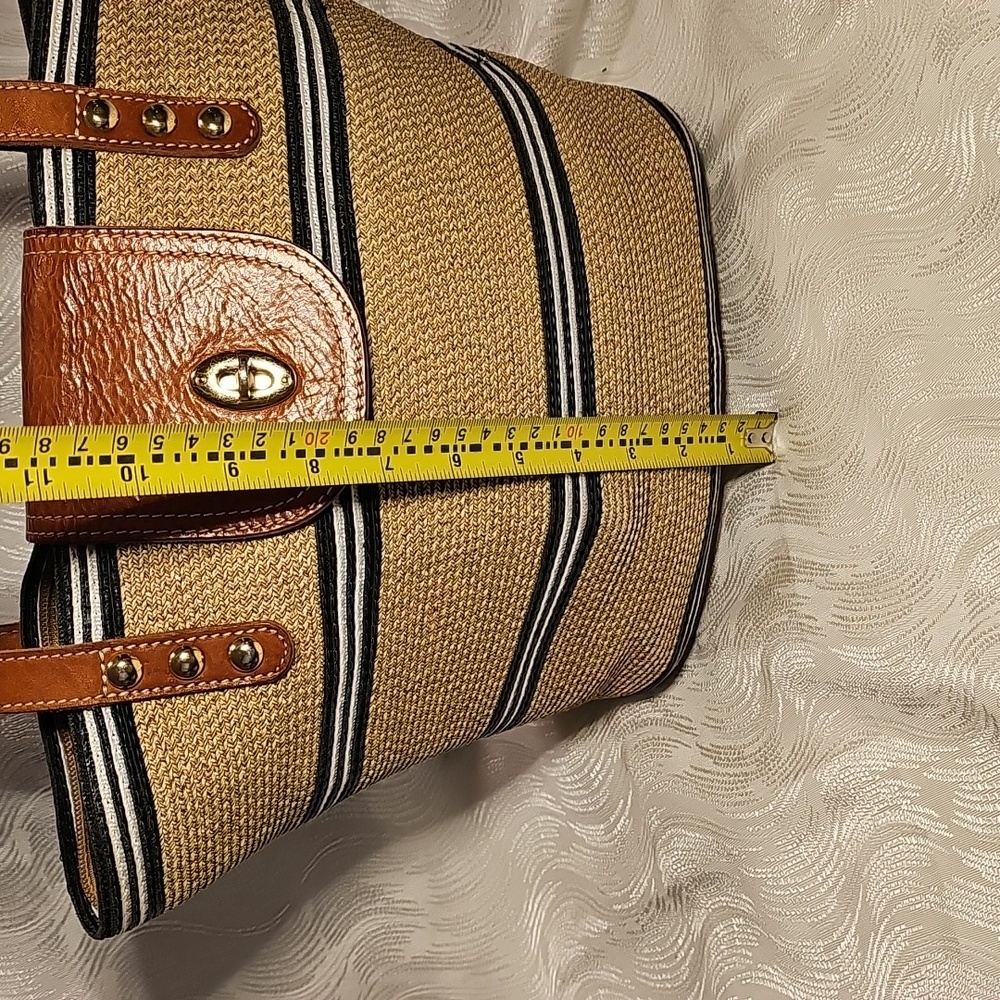 Eric Javits New York woven straw leather trim bag - Picture 4 of 10